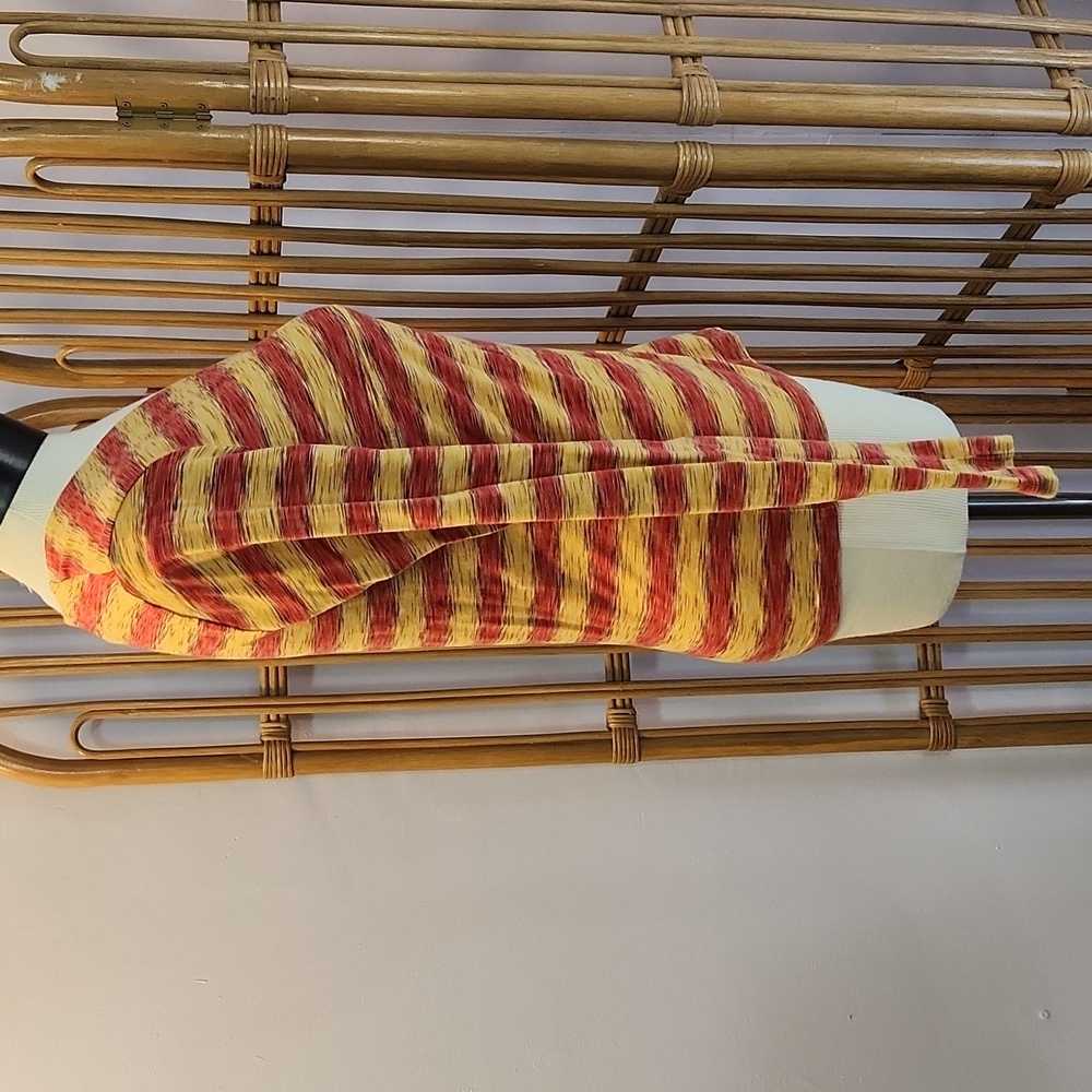 The North Face A5 series base layer long sleeve striped top size L yellow orange - Picture 4 of 14